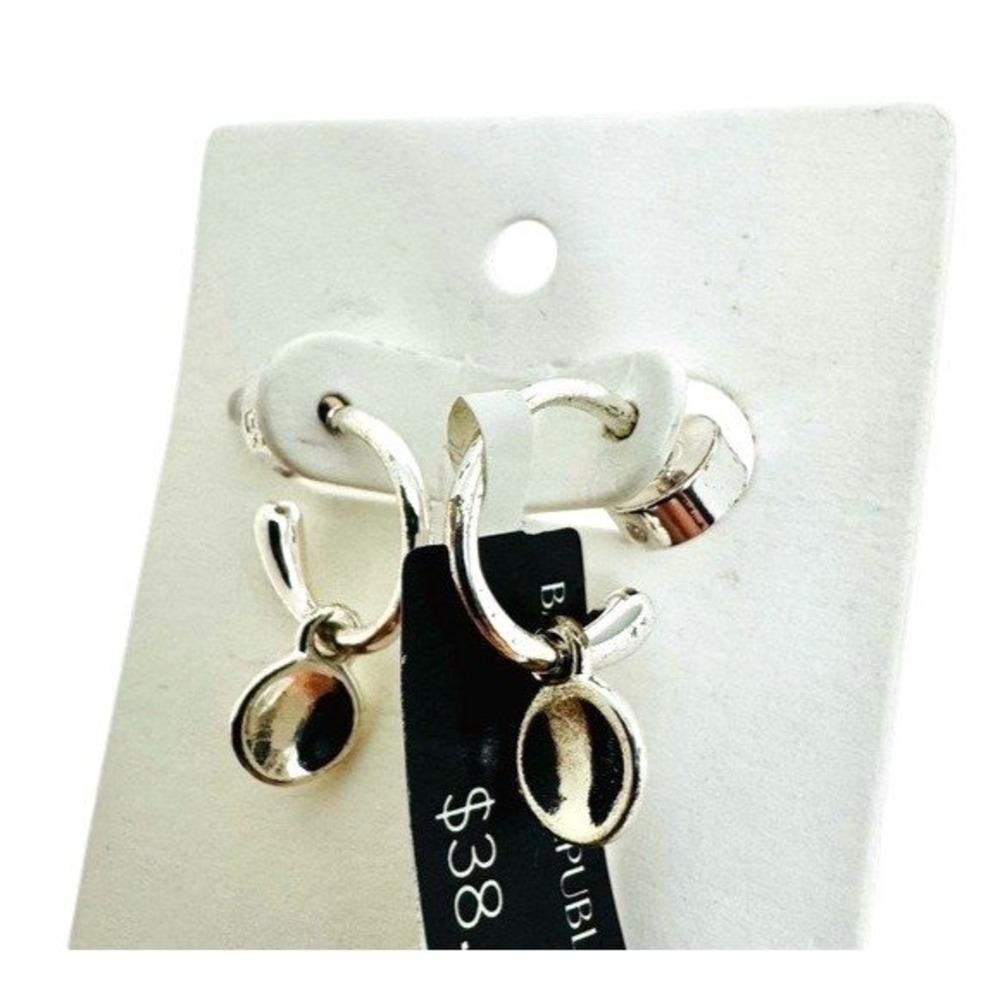 New Banana Republic‎ Silver Dangle Spoon Charm Earrings